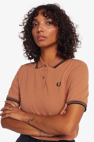 Bronze Fred Perry G3600 Women's Polo Shirts | PH 1961ILHS